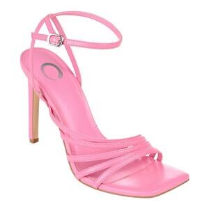 Journee Women's Louella Strappy Stiletto Sandals Pink Size 9 1/2